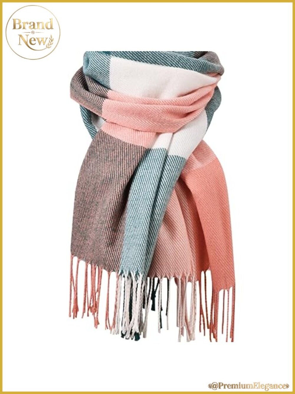 Oversized Plaid Blanket Scarf Shawl Wrap Acrylic Winter